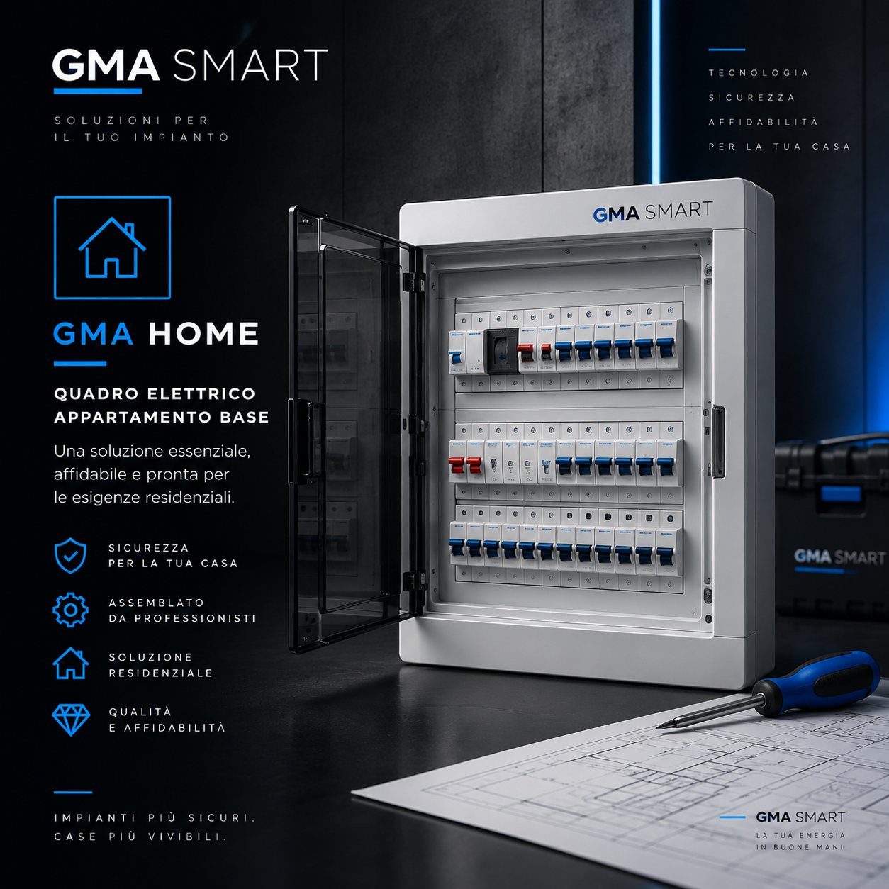 GMA HOME – Quadro Elettrico Appartamento Base